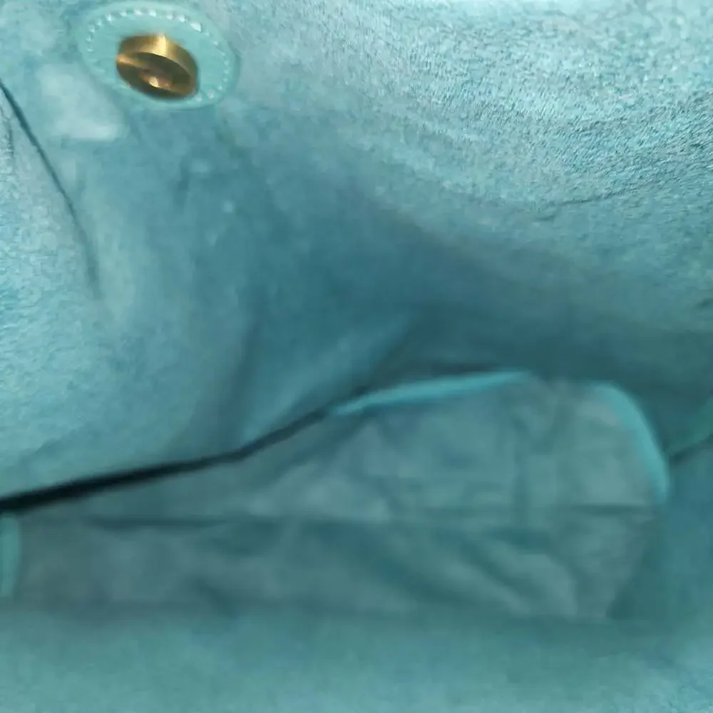 AMBRA Moda Turquoise Leather Slouchy Hobo Shoulder Bag